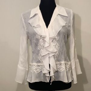 Lace/light weight white blouse